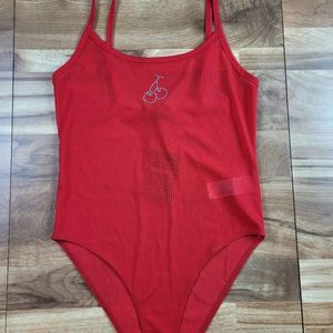 COPY - Womens Sheer Red Cherries Bodysuit Size Medium. My daughter forgot to re…